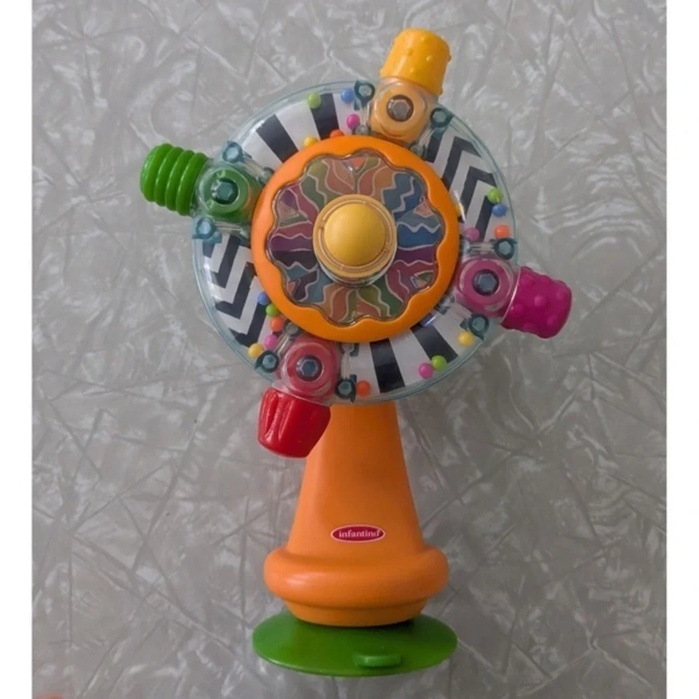 Infantino Stick and‎ See Spinwheel Kaleidoscope Suction High chair Toddler Toy